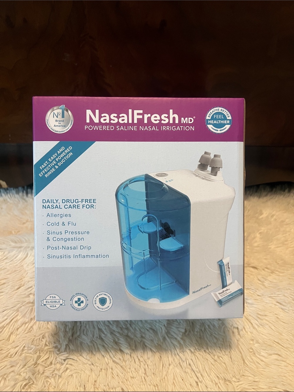 NASALFRESH MD POWERED SALINE NASAL IRRIGATION